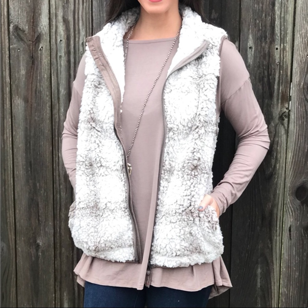 Dylan Tan Plaid Vest